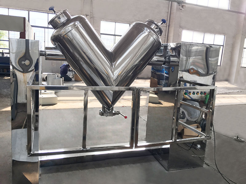 食品級(jí)V型混合機(jī)、配防護(hù)欄